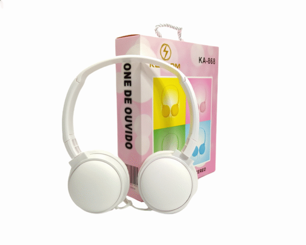 Fone de Ouvido Headphone Bluetooth Com Fio Estero COLOR Kapbom KA-868 (DISPONÍVEL SOMENTE 2 VERDE, 4 BRANCO, 2 AZUL E 6 PRETO)