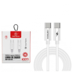 Cabo de Dados Conexão Tipo-C / Tipo-C 18w 1 Metro Kapbom KAP-333-TPC