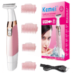 Depilador Elétrico Feminino Multifunção Recarregável Lavável Kemei KM-1900