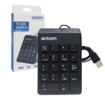 Mini Teclado Slim Numérico 18 Teclas Cabo Fixo USB Prático KA-665 / BK-N30