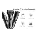 Barbeador Elétrico Profissional 3 em 1 Shaver Aparador de Pelos Recarregável Bivolt Eletromex EL-5110 - Imagem 5