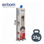 Cabo Dados TURBO TIPO-C 2.4A / 3 metros Exbom CBX-U2C13M3TC - Imagem 4
