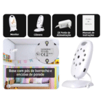 Babá Eletrônica Câmera Portátil Com Monitor Vídeo Colorido Baby Eletromex EL-1807 - Imagem 7