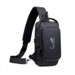 Mochila de Ombro Transversal Portátil Viagens com Trava Antifurto Eletromex EL-3803 - Imagem 5