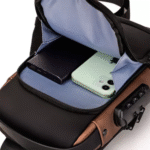 Mochila de Ombro Transversal Portátil Viagens com Trava Antifurto Eletromex EL-3803 - Imagem 7