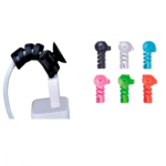 Cartela com 04 Protetor de Cabo em Silicone Espiral com Ventosa para Fio Celular Carregador USB Cable Protector G882 - Imagem 2