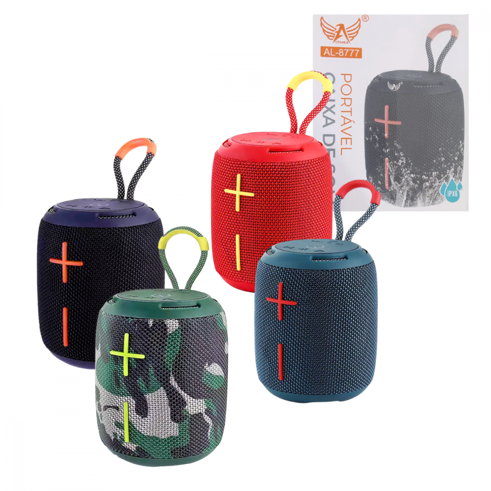 1648040225g5dhak68jj.png Caixa de Som Bluetooth Portátil À Prova D'agua 7W LED Altomex AL-8777 - Imagem 1