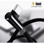 Cabo USB Tipo-C 90° Graus Em L Trançado 1 Metro Exbom CBX-U2C11TC - Imagem 9