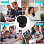 Suporte Mouse Pad Ergonômico com Apoio de Punho Super Macio BLACK Kapbom KA-600-BK - Imagem 5