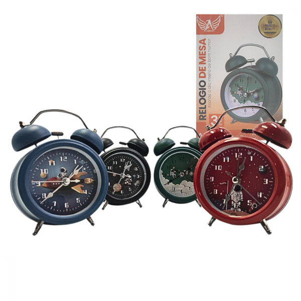 Relógio Retrô Pequeno Analógico de Mesa Astronauta Altomex AL-2307