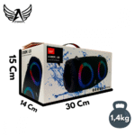 Caixa de Som Bluetooth Portátil À Prova D'agua 5W LED XTREEM3 Altomex AL-G16 (***DISPONÍVEL 02 VERMELHO) - Imagem 7