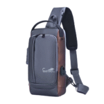 Mochila de Ombro Transversal Portátil Viagens com Trava Antifurto Eletromex EL-3802 - Imagem 3