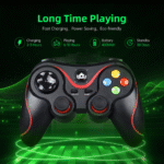 Controle Gamer Sem Fio com Suporte Celular Joystick Manete Bluetooth 2.4G Ovleng SN-V8 - Imagem 3