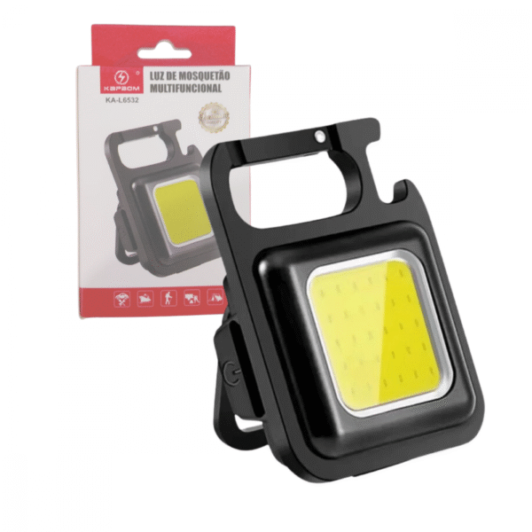 Mini Lanterna Chaveiro Mosquetão Portátil Usb Abridor Garrafas Kapbom KA-L6532 / AL-B1901