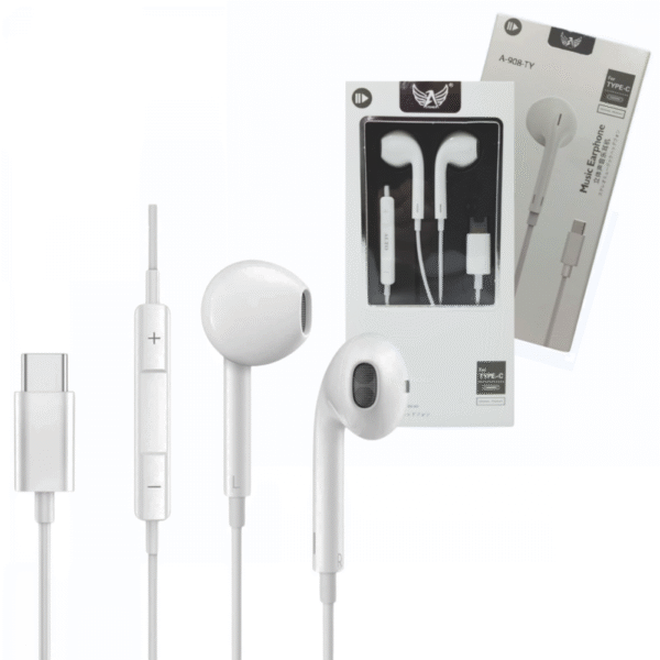 Fone de Ouvido Intra Auricular Com Fio e Controle de Volume Conexão TIPO-C Altomex A-908-TY